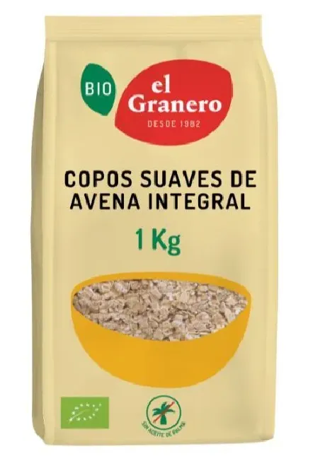 pack 2 copos suaves de avena integral bio 2x1 kg 014841