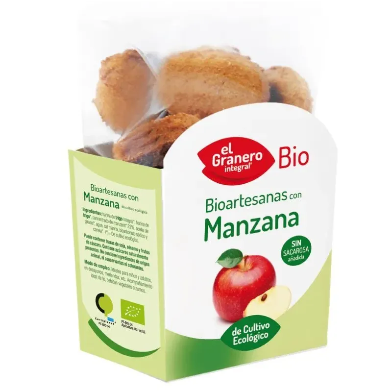 galletas artesanas con manzana bio 250 g