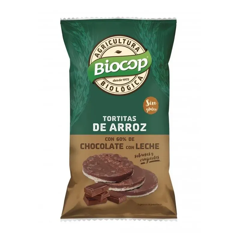 tortitas arroz chocolate leche biocop 100g