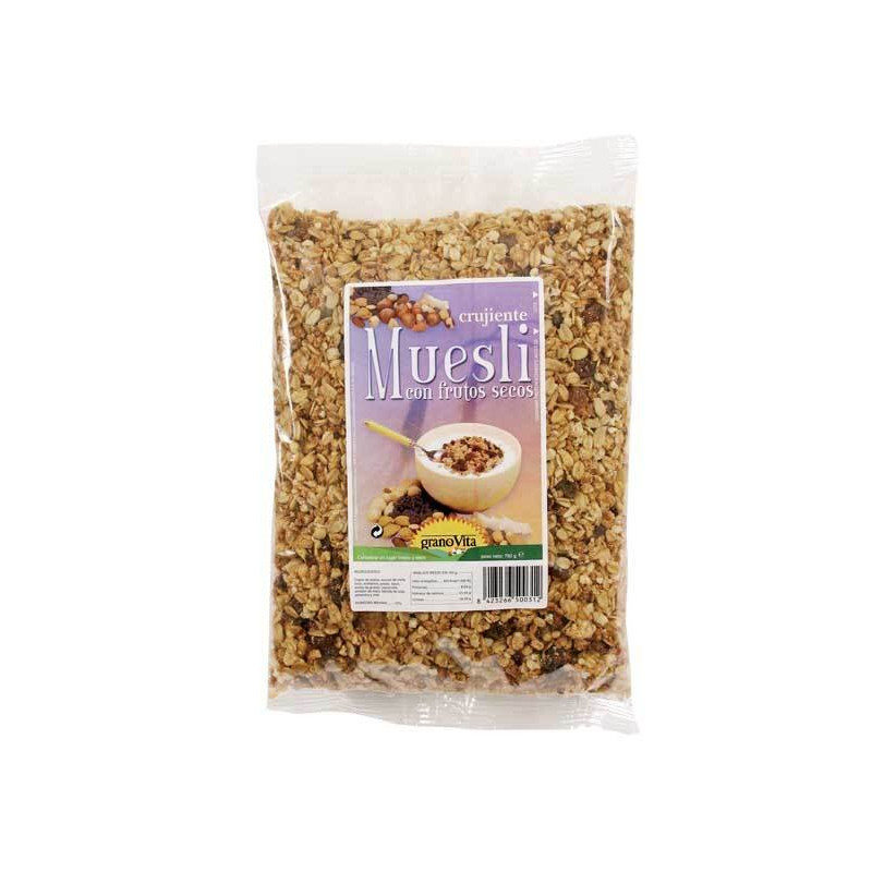 muesli crujiente frutos secos 750gr