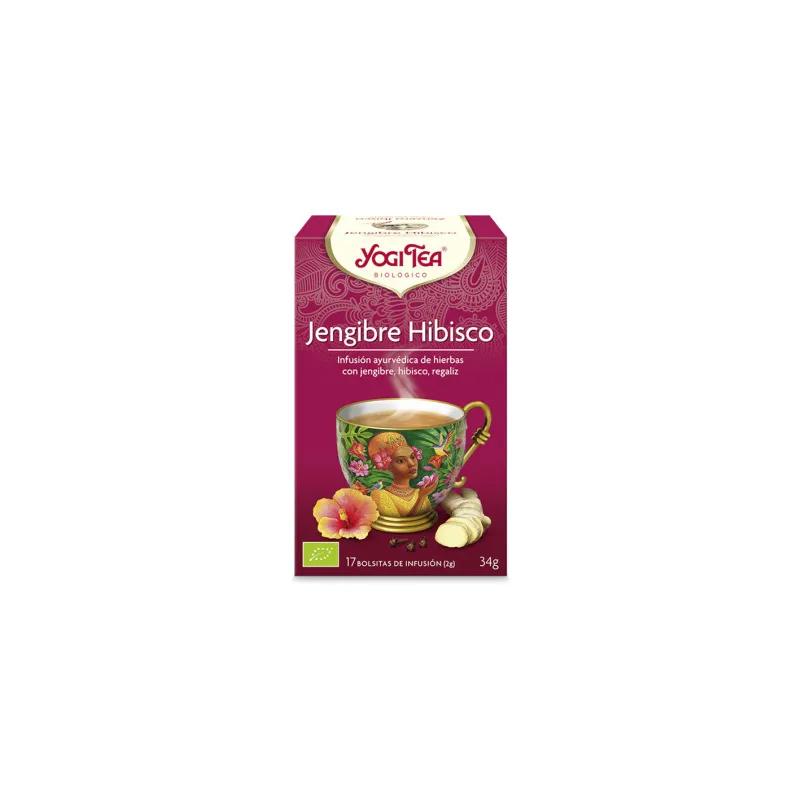 Yogi tea jengibre hibisco BIO 17 bolsitas