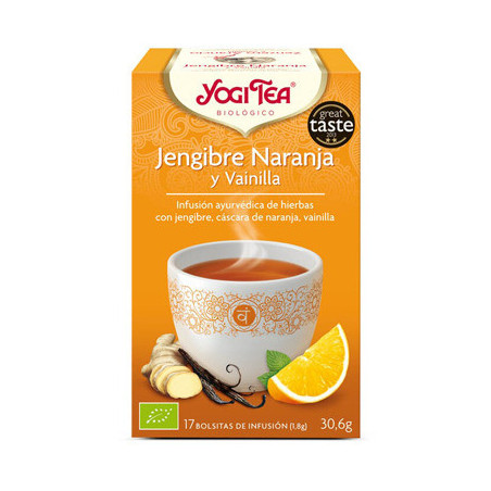 Yogi tea jengibre naranja vainilla BIO 17 bolsitas