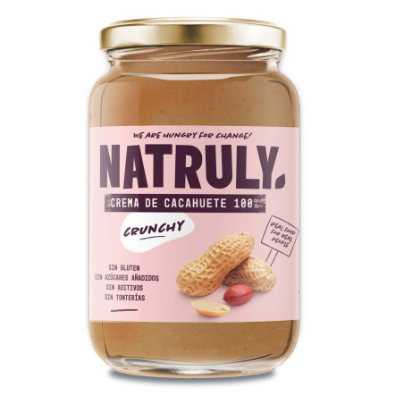 Crema de cacahuete crunchy natruly 500 g