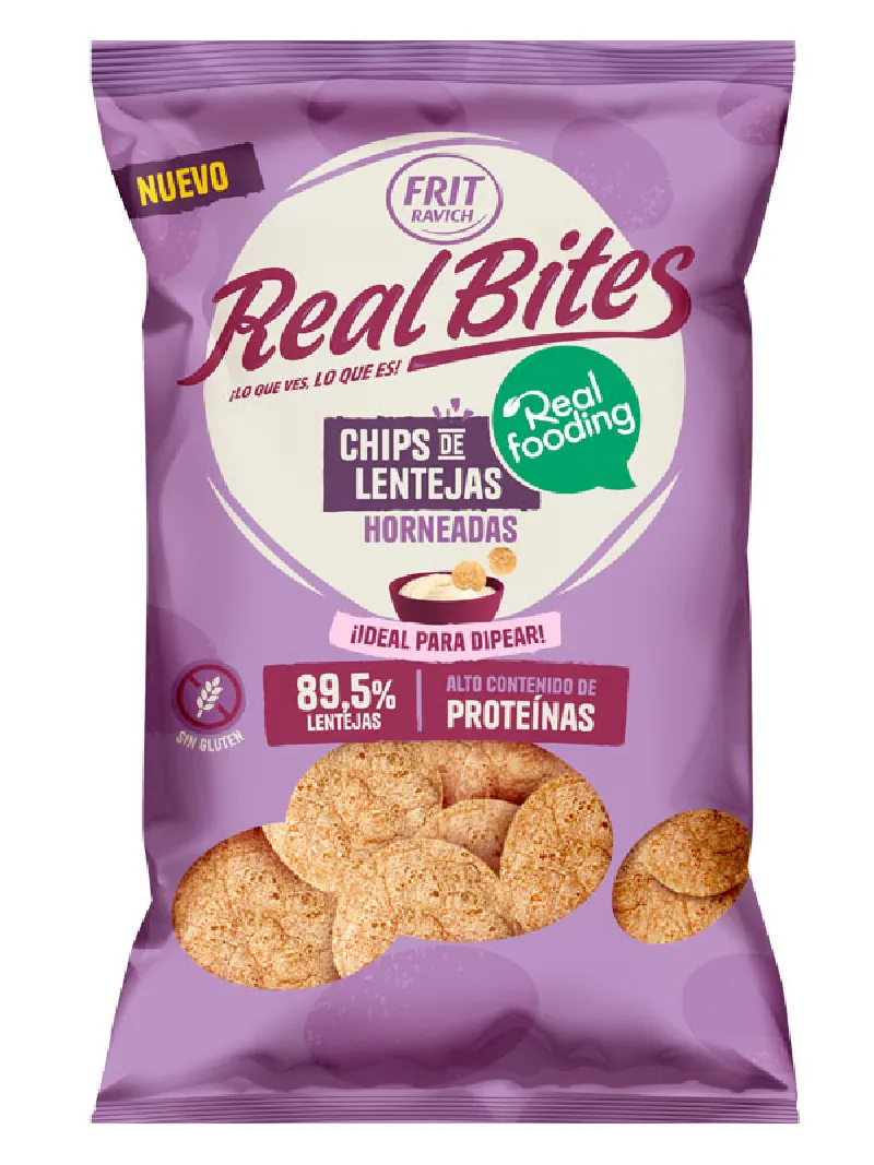 Chips lenteja sal Realfooding 80 g