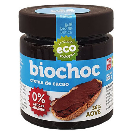 Biochoc crema de cacao  BIO 0% azucar añadido 200gr