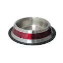 Comedero inox. antid-4 franja roja