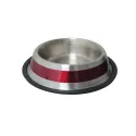 Comedero inox. antid-5 franja roja