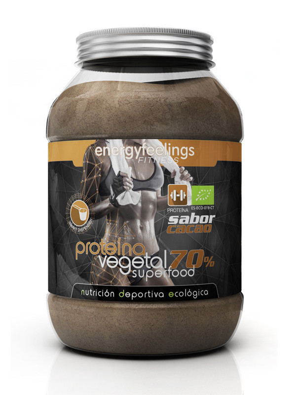 Proteina vegetal orgánica 70% cacao 1500gr