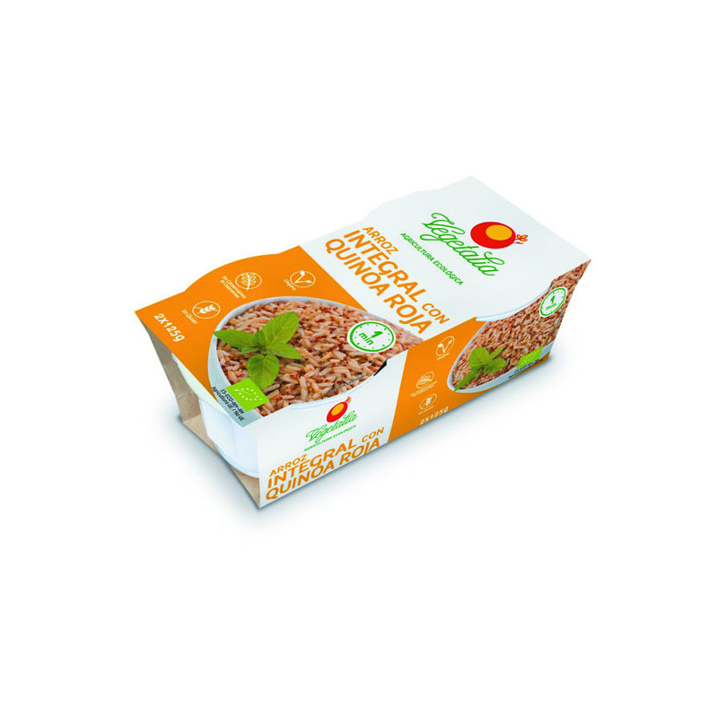 Vasito arroz integral y quinoa roja BIO precocinado 2x125gr