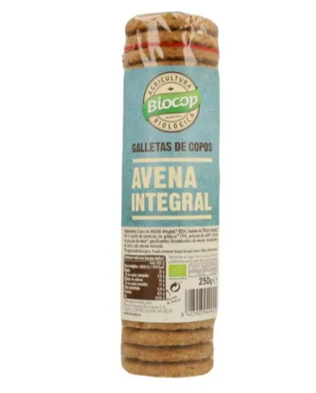 Galleta copos avena integral Biocop 250 g