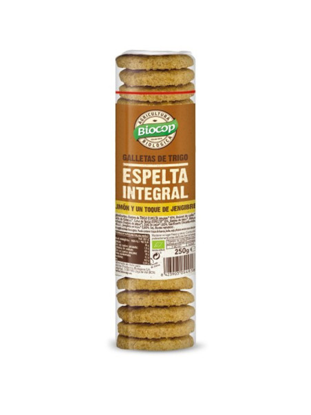 Galleta trigo espelta integral jengibre limón biocop 250 g