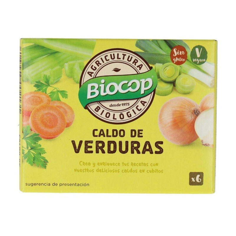 Caldo verduras cubitos biocop 6 x 10g