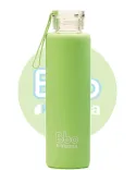 Botella bbo verde borosilicato con silicona 550 ml.  irisana