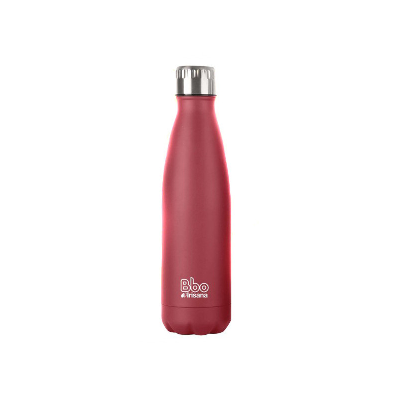 Botella bbo termo acero inoxidable 750ml roja  y  funda irisana