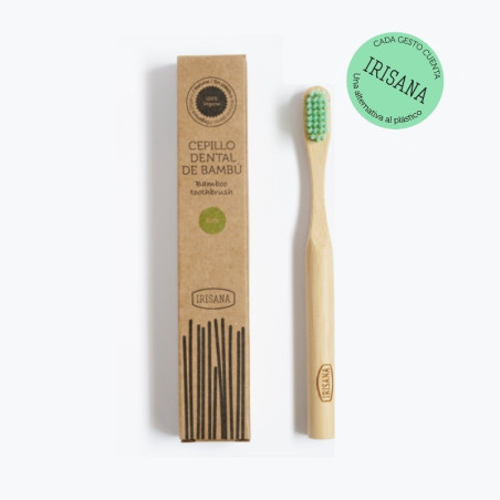 Cepillo dental bambu kids verde irisana