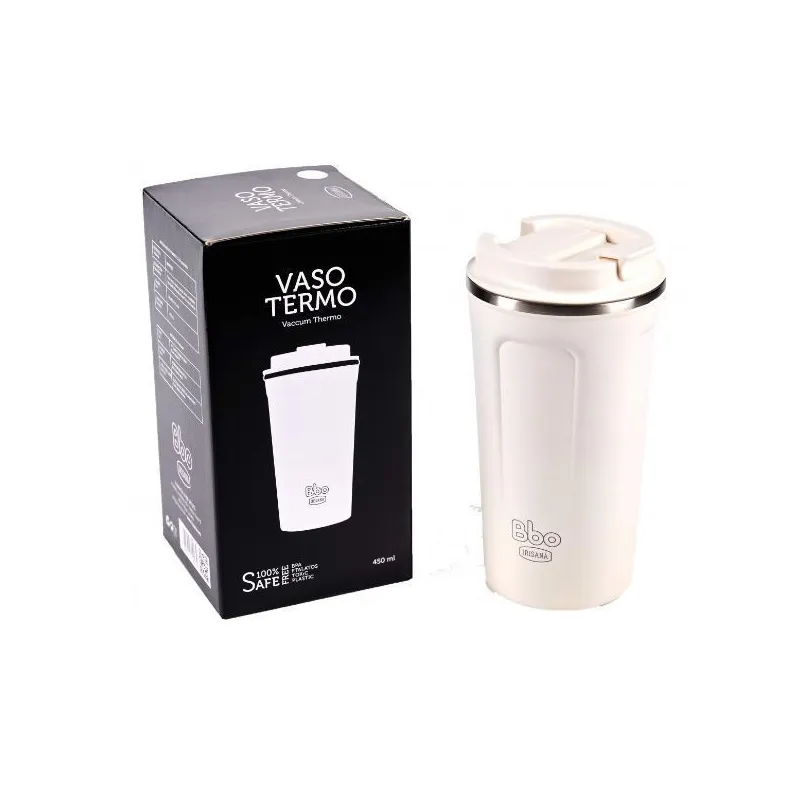 Vaso bbo19 termo acero inoxidable 450ml negro