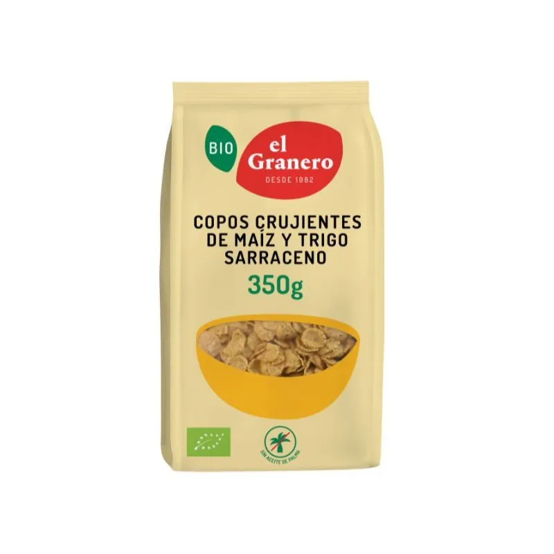 Copos crujientes de maiz y trigo sarraceno BIO 350 g