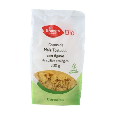 Copos de maiz tostado con agave BIO 300 g