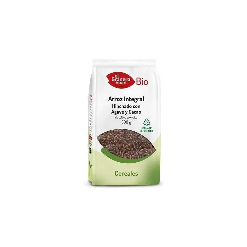 Arroz integral hinchado con agave y cacao BIO 300 g