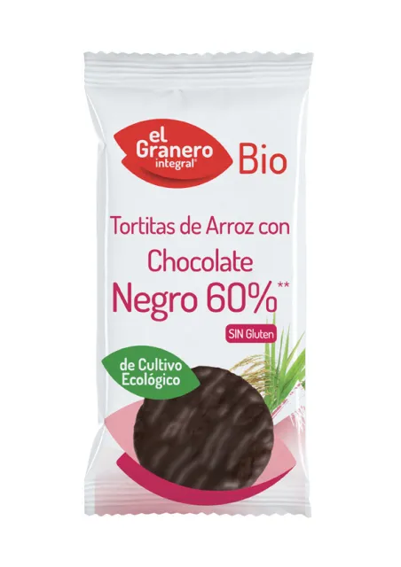 Tortitas de arroz con chocolate negro BIO 6 und. 100 g