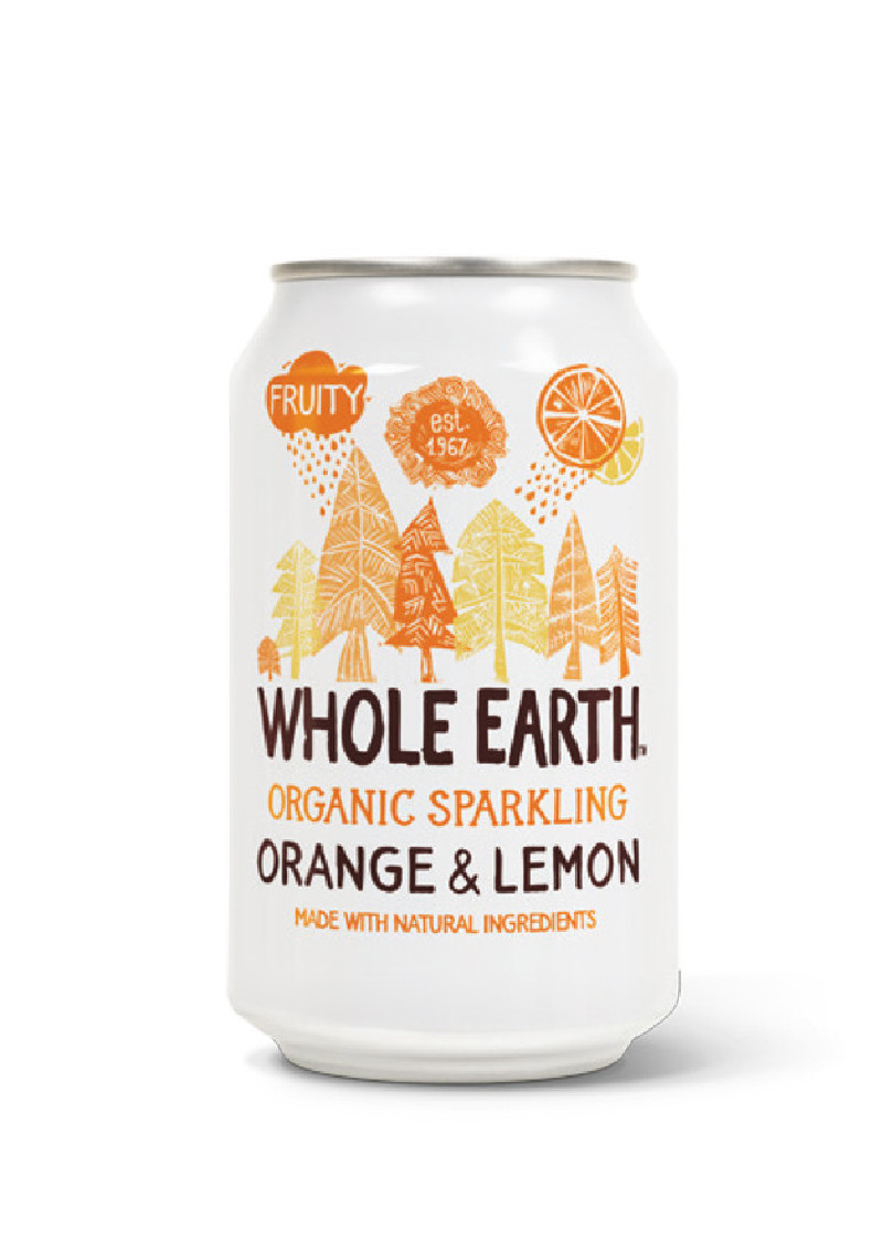 Refresco de naranja y limon BIO 330 ml -Whole Earth