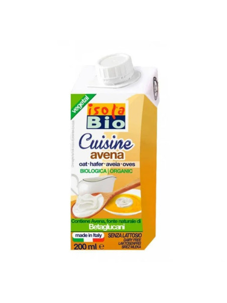 Crema para cocinar de avena bio, 200 ml