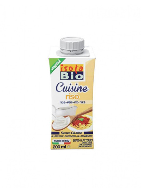 Crema para cocinar de arroz bio, 200 ml