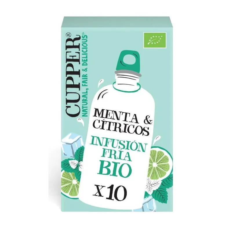 Infusion fria de menta y citricos BIO 10 bolsas