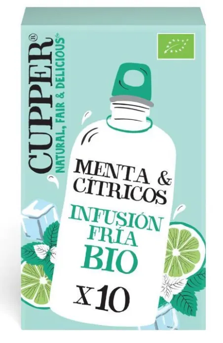 Infusion fria de menta y citricos BIO 10 bolsas