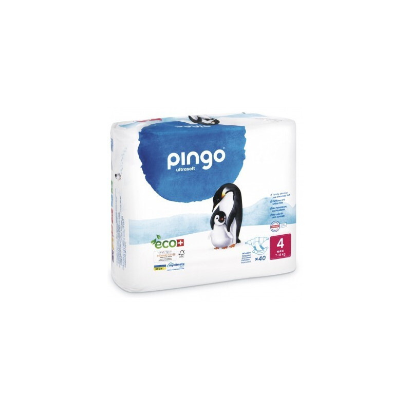 Pañales ecológicos pingo talla 4 maxi (40und)