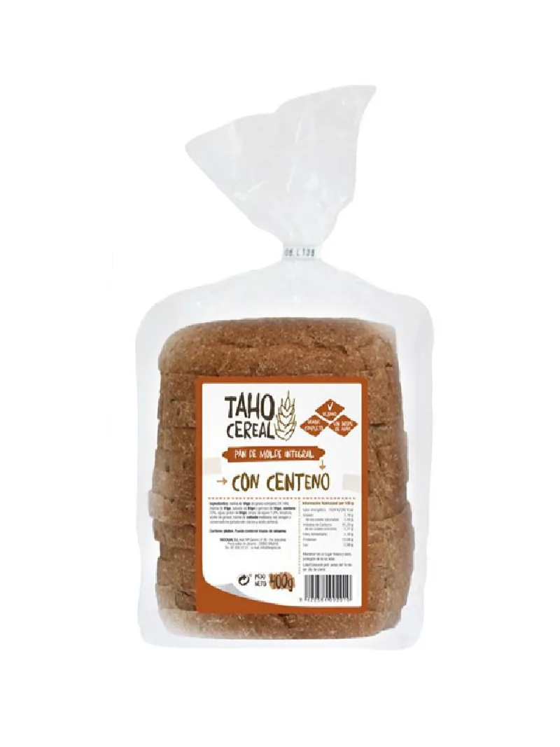 Pan de molde integral con centeno, 400 g