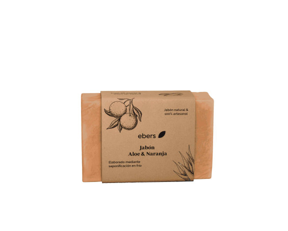 Jabon tratamiento aloe vera y esencia naranja 100gr