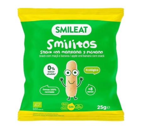 Smilitos con manzana y plátano BIO 25g