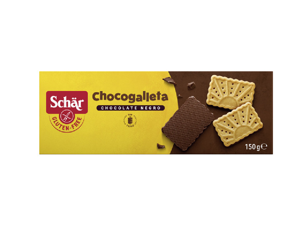 Galleta cubierta con choco negro chocogalleta 150g Schär