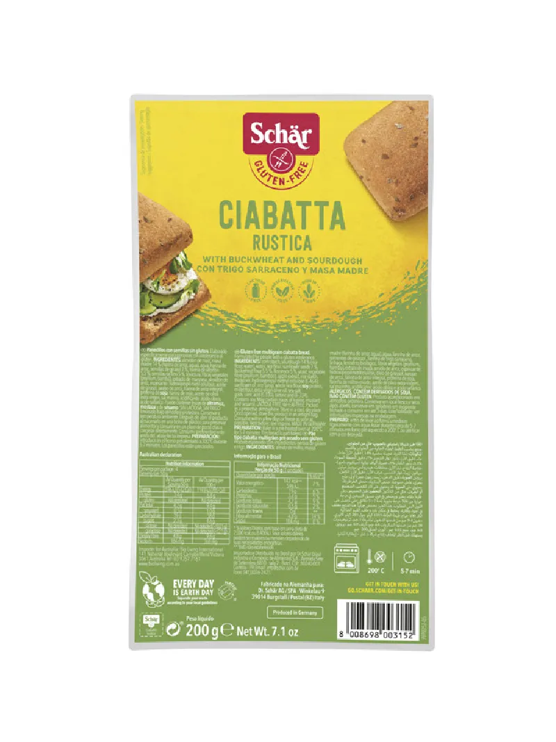 Ciabattine rustiche 200g Schär