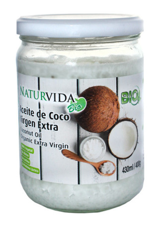 Aceite de coco virgen extra  BIO 400gr 430ml