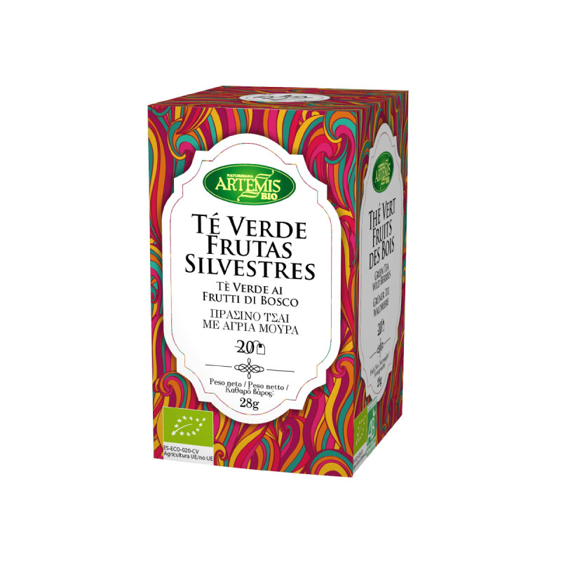 Té verde frutas silvestres infusión ECO 28g