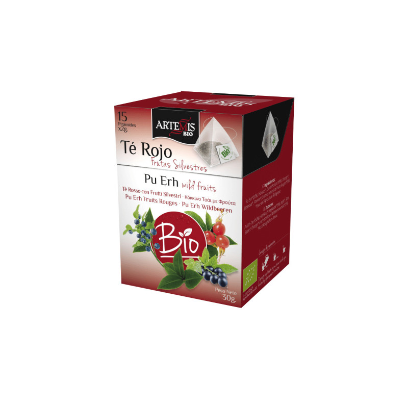 Pirámide infusión té rojo frutas silvestres ECO 30g